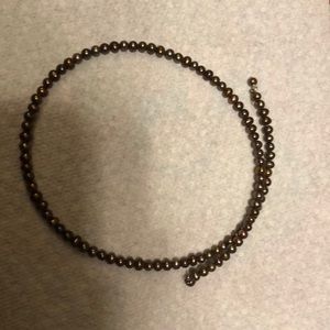 Chocolate pearl choker necklace